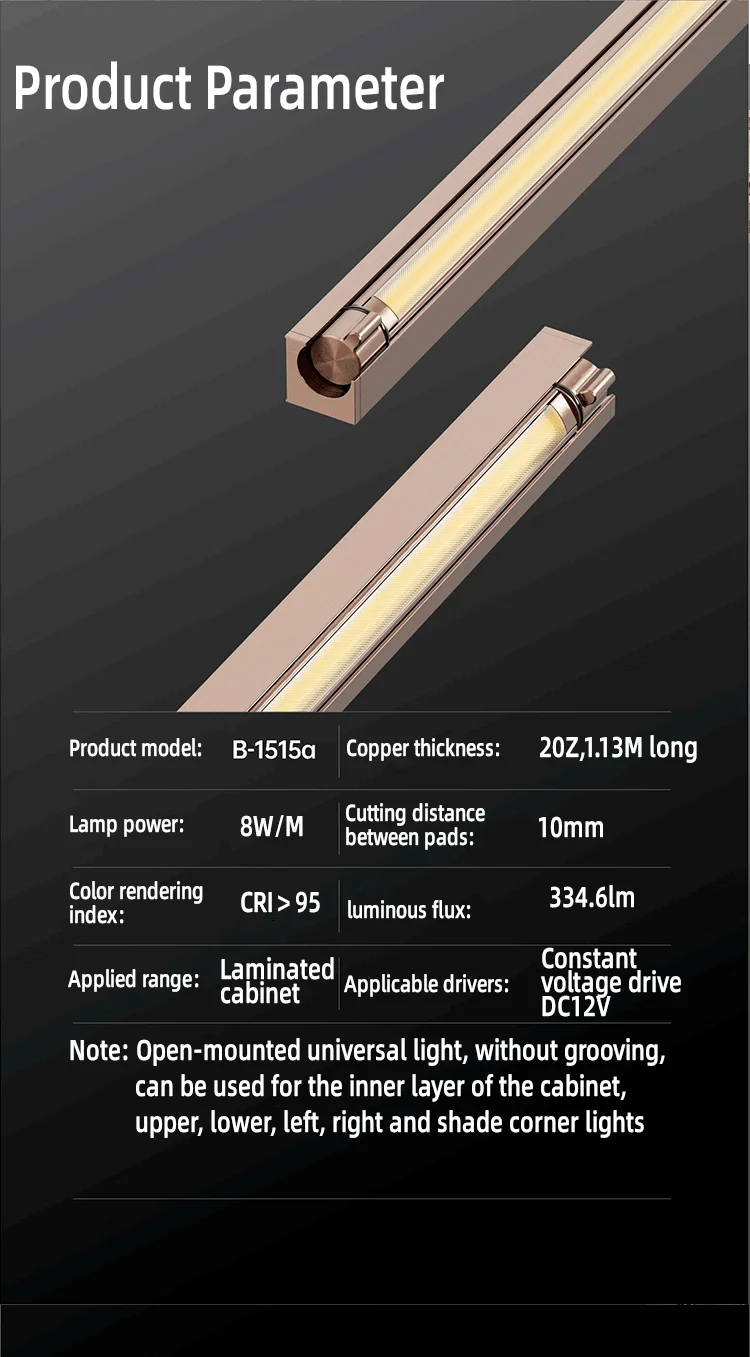 Model 1515 Advanced Light Luxury Custom Rotatable Embedded Inside Led Smart Sensor Wine or Jewelry Display Under Cabinet Light