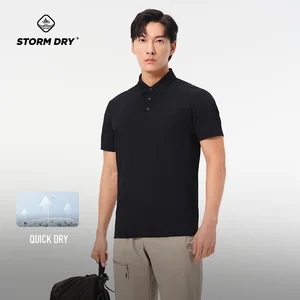 Pelliot Outdoor Quick Dry Polo Men's Mountaineer Sports Breathable Antibacterial Hiking Short Shirts