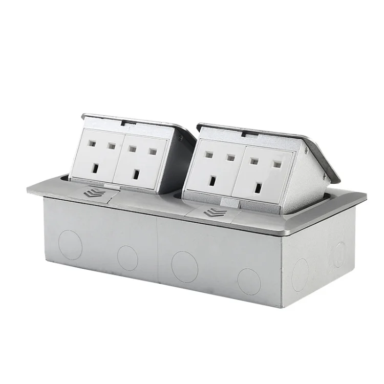 High quality French power socket multi-function information box gold hidden pop-up French standard floor socket