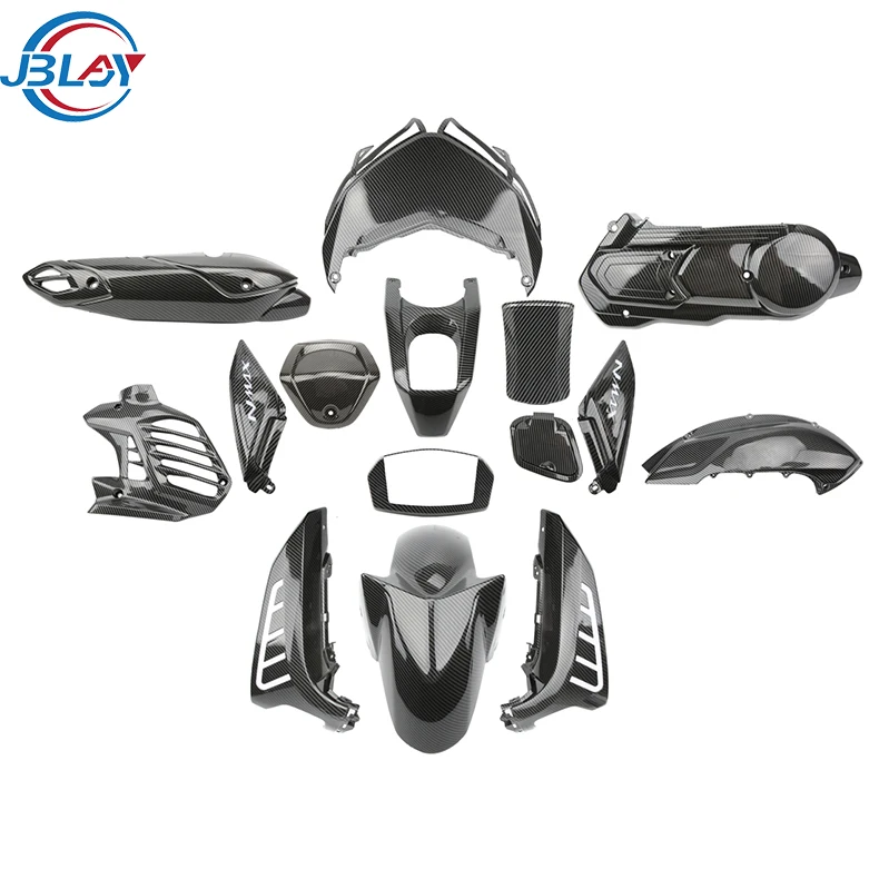 NMAX155 2020-2023 カーボン調 フロントカウル 外装パーツ Nmax 155用プラスチックカーボンカラーバイクフレーム＆ボディパーツ