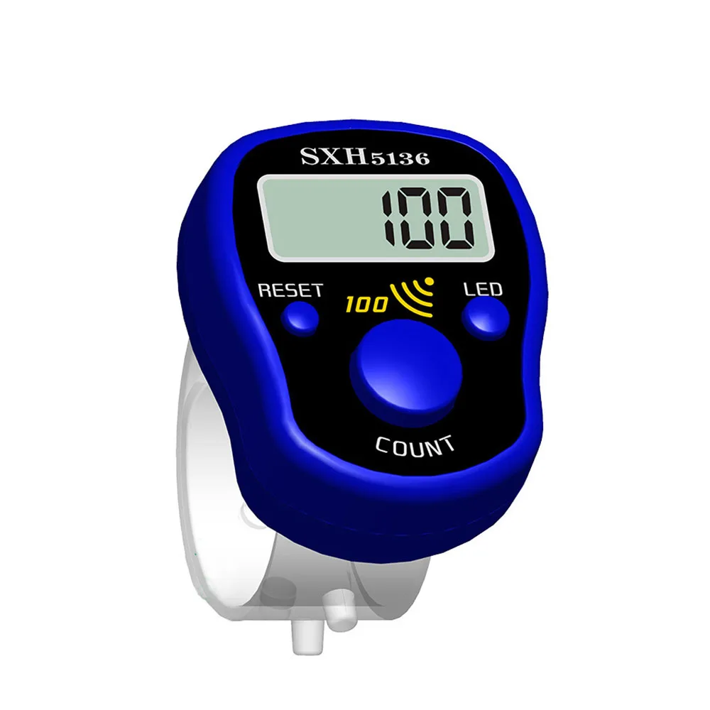 Factory Muslim Tasbih LED Digital Finger Tally Counter Electronic Digital Counter for People Counting