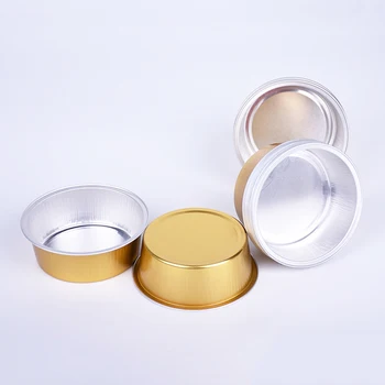 Laixin Bakery Tools Aluminium Foil Muffin Baking Cups Disposable Bread Loaf Pans Cake Storage Container With Lid