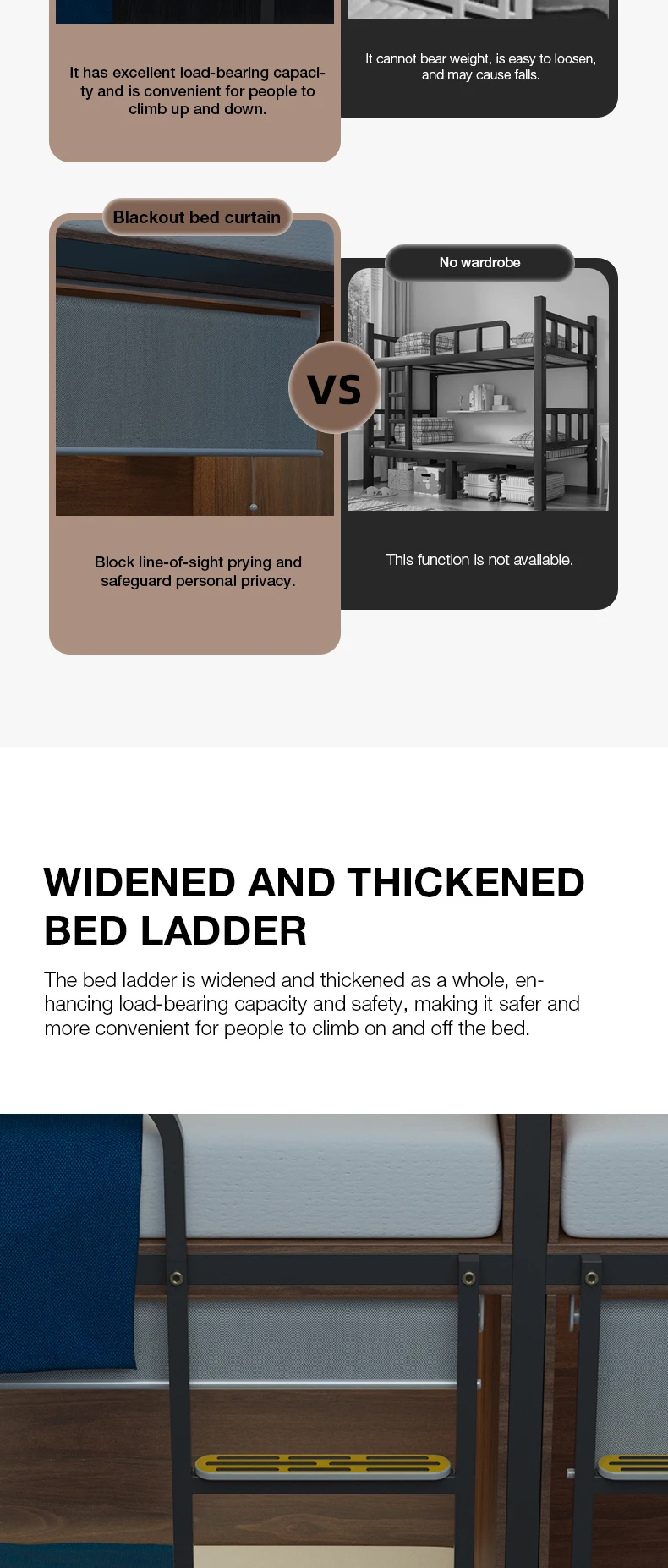 product free 3d design service modern metal frame bunk bed for hotel school apartment dormitory use adult student double bed-5