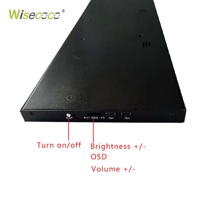 Wisecoco-Monitor portátil 4K de 14 pulgadas, barra estirada USB