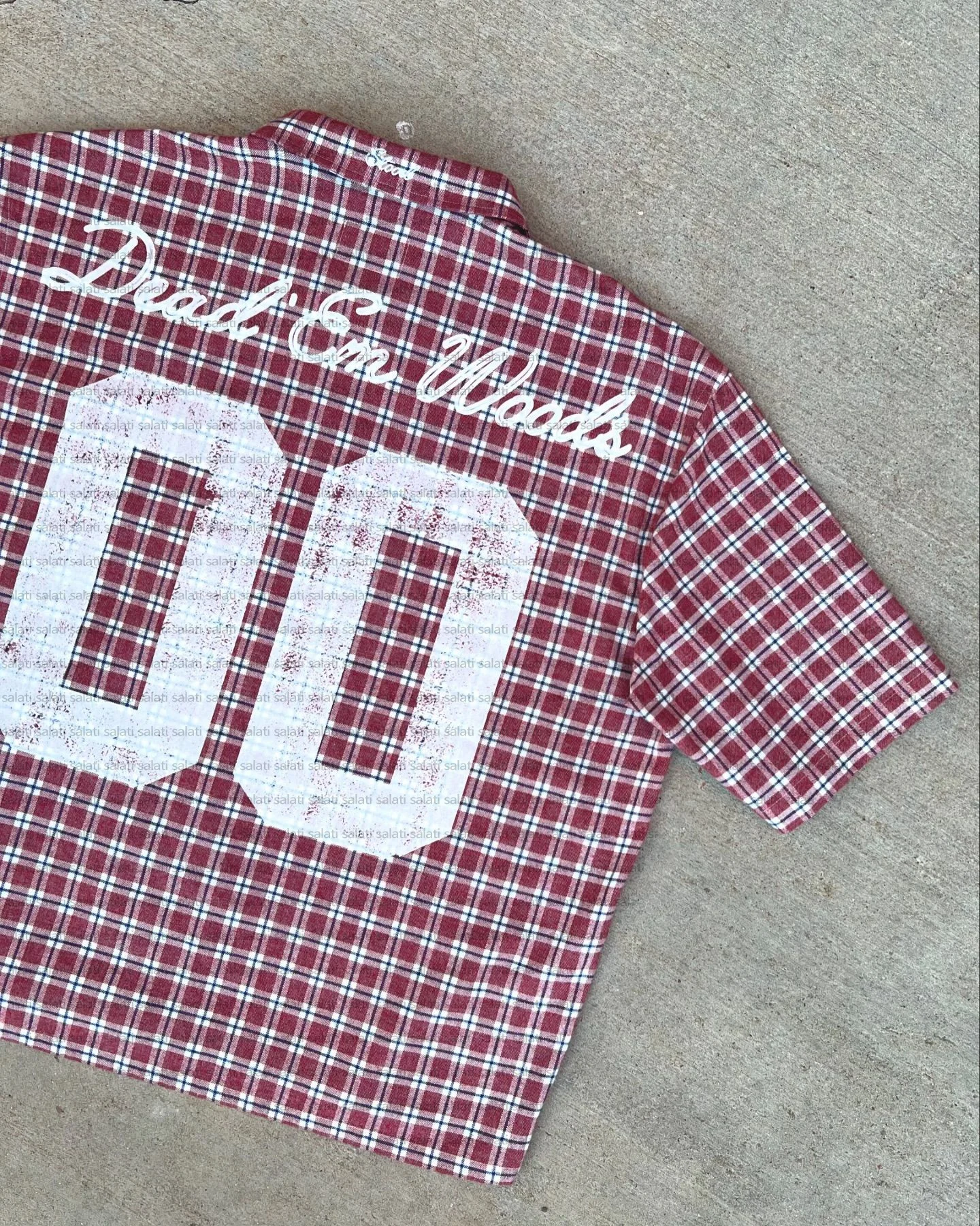 Customized High Quality T-shirts Unisex Boxy Printed Shorts Sleeve Vintage Button up Check Tshirts Plaid Flannel Shirts for Men gallery 2