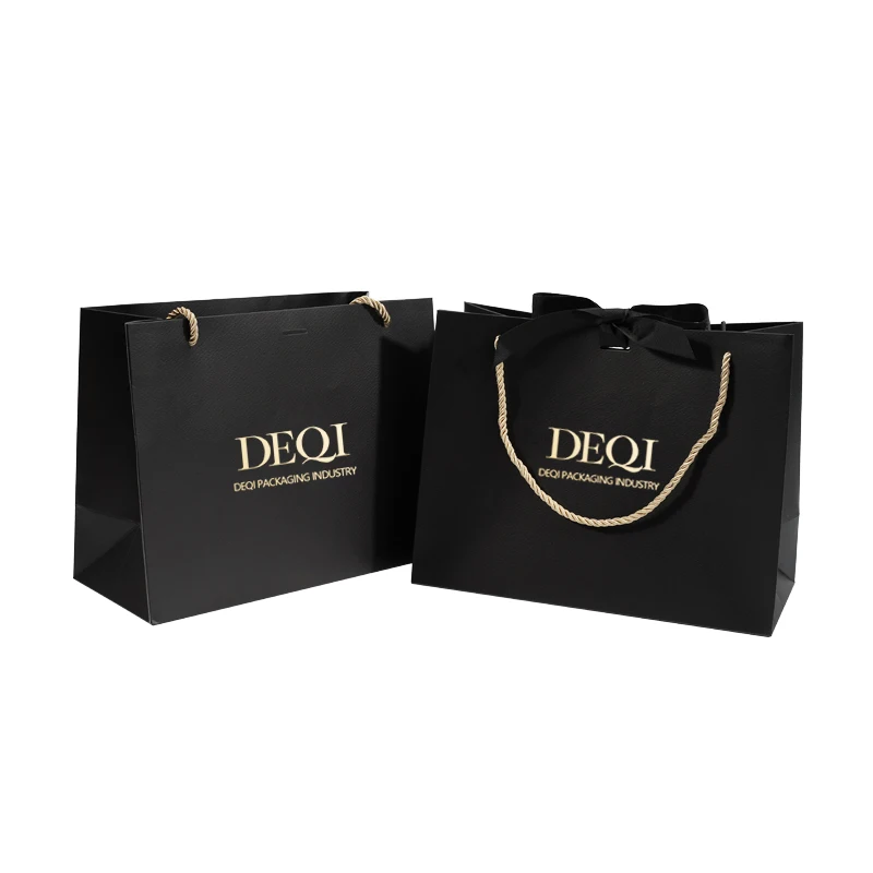 Oem пользовательский напечатанный логотип, роскошный Pr косметический макияж, товары для покупок, подарочная упаковка, бумажный мешок с ручкой для косметического магазина