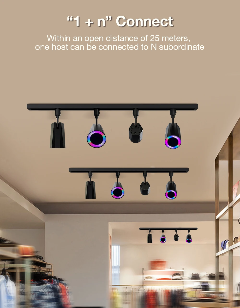 10W Zoomable RGB Tracklights System Mini Track Lighting Rail Lighting  Track Light  for Store