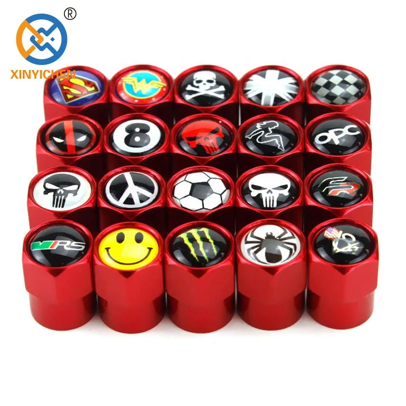Color Metal Tire Valve Caps Car Motorcycle Bike Valve Stem Covers