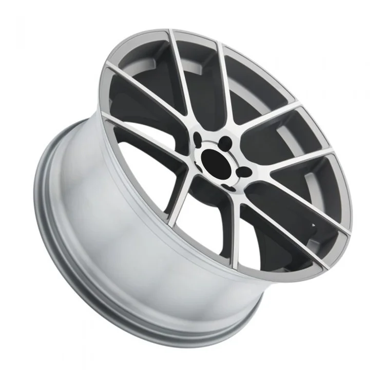 Wheels 19 20 21 Inch Thin Split 5 Spokes Satin Silver Monoblock Forged ...