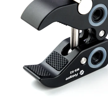 Universal C-clamp for Desktop Mount Holder Adjustable Pipe C-clamp Aluminum Dual Connector Desktop Mounting Clamp detail image