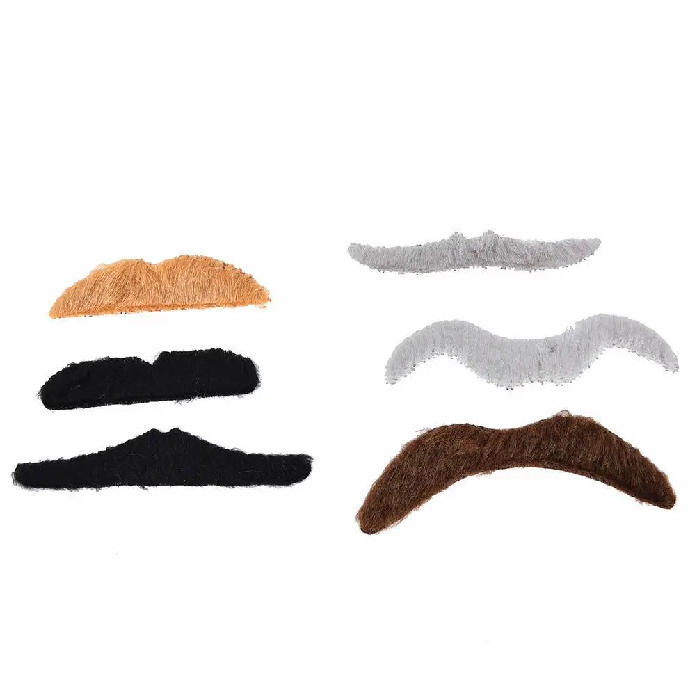 Halloween Fancy Dress Fake Beard Moustache Costume Facial Hair Party Cosplay NEW 