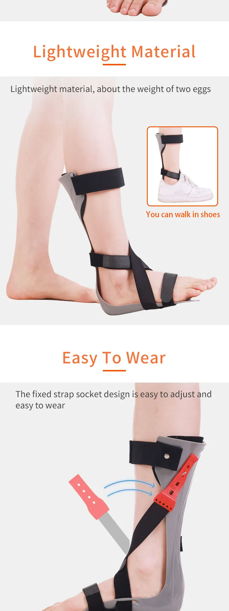 Orthopedic Foot Sprain Ankle Fracture Fall Brace Night Splint Orthosis
