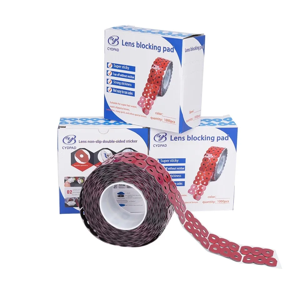 Super Hydrophob 1000pcs Lens Edger Non-slip Edging Blocking Pad Suitable for Special Lenses Optical Adhesive Sticker
