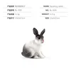BL-1033 Conejo en Cuclillas Blanco y Negro 11.5g