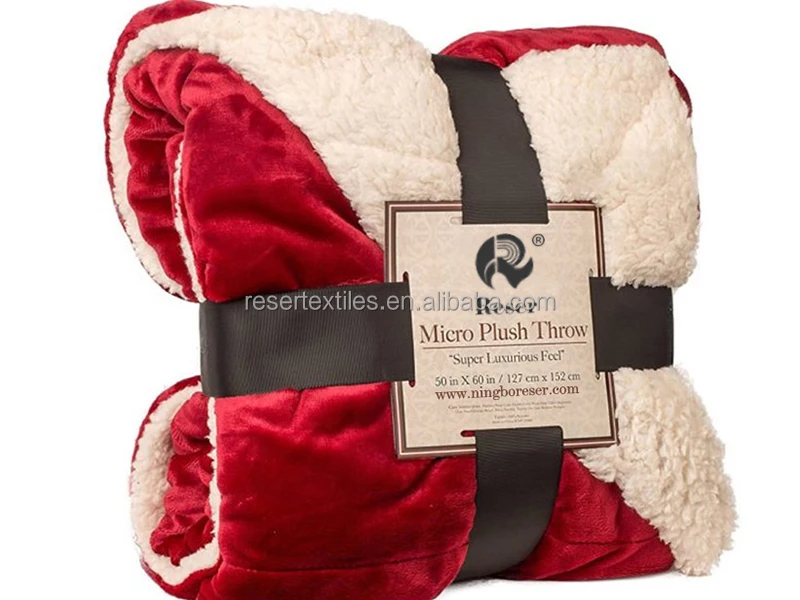 Reversible Sherpa Knitted Winter Throw Twin Queen Size Soft Warm Sofa Bed Couch Blankets | SUPER SOFT | WARM SOLID BLANKET