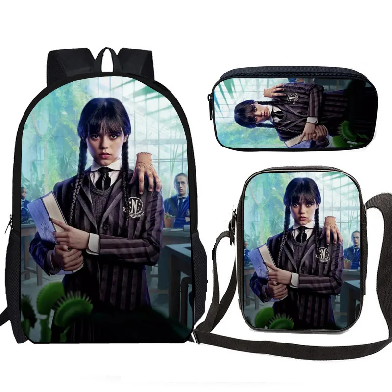 Wednesday Addams School Bag And Lunch Bag Set For Kids Wednesdays Book ...