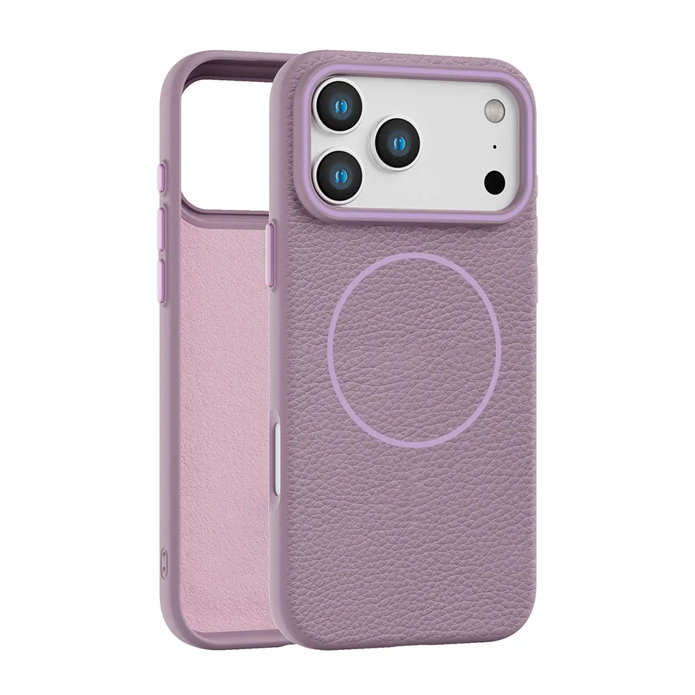 product laudtec litchi grain phone case pure colour cover tpu cases shockproof back luxury customized for i 17 air 16 pro max sjk1069-10