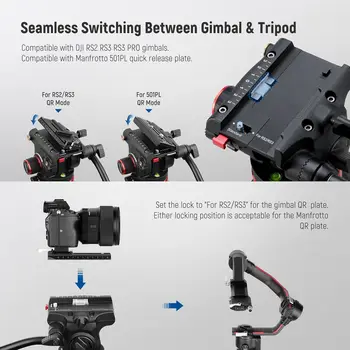NEEWER 89-189cm 74" Video Tripod With Adjustable Fluid Head Metal Heavy Duty Dual-Mode QR Plate Compatible With RS Gimbals detail image