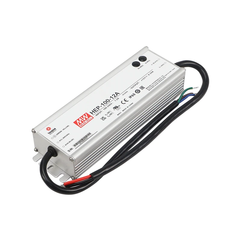 Wholesale Mean Well Switching Power Supply HEP-100-12 A 100W 12A 8A AC to  DC waterproof for Harsh enviroment From