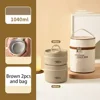 Light brown-Microwave 2-tier rice box