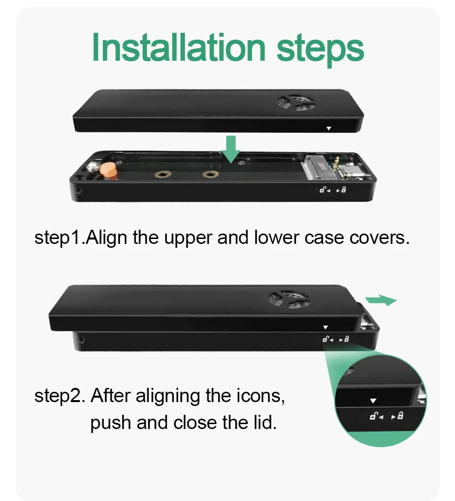 USB3.1 Dual Protocol Ssd case With Cooling Fan M.2 Nvme Adapter Ssd Enclosure Rigid Both SATA NVME Type C PCIe M.2 Ssd Enclosure