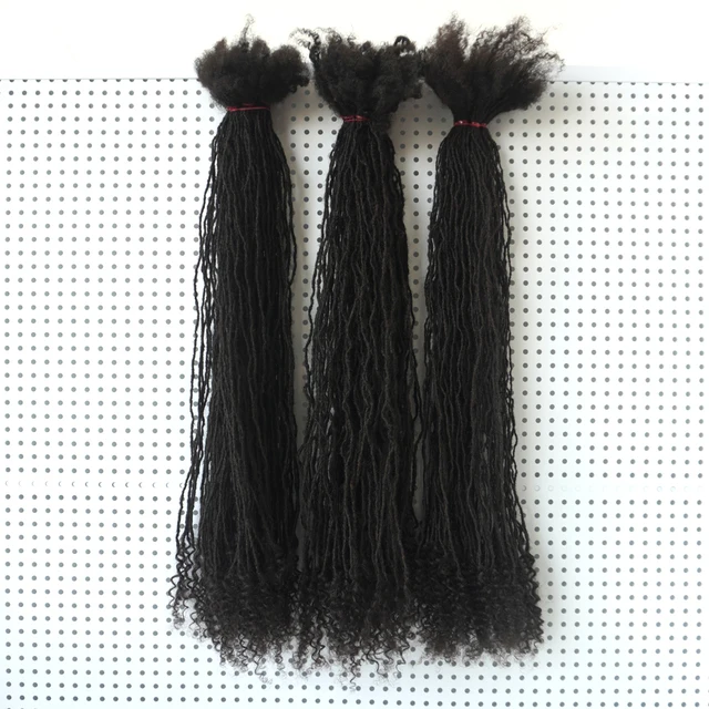 Curly Ends Boho Locs Handmade 100% Human Hair Micro Loc Extensions Sisterlocks Style Dreadlock Extensions