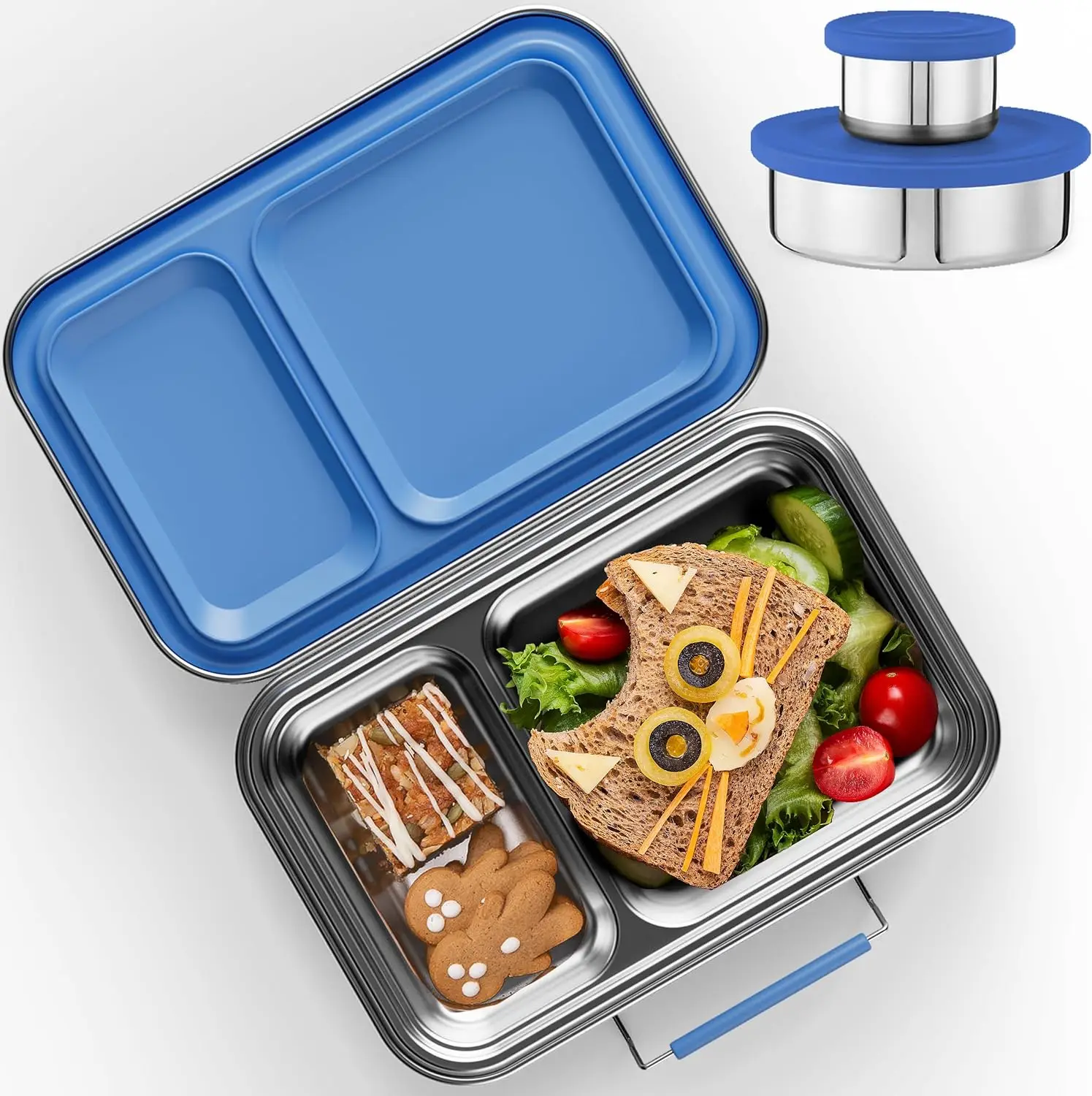 AOHEA Large Stainless Steel Lunch Container 5 Section Design Holds a Variety of Foods Metal Bento Box Stainless Steel Lunch Box manufacture