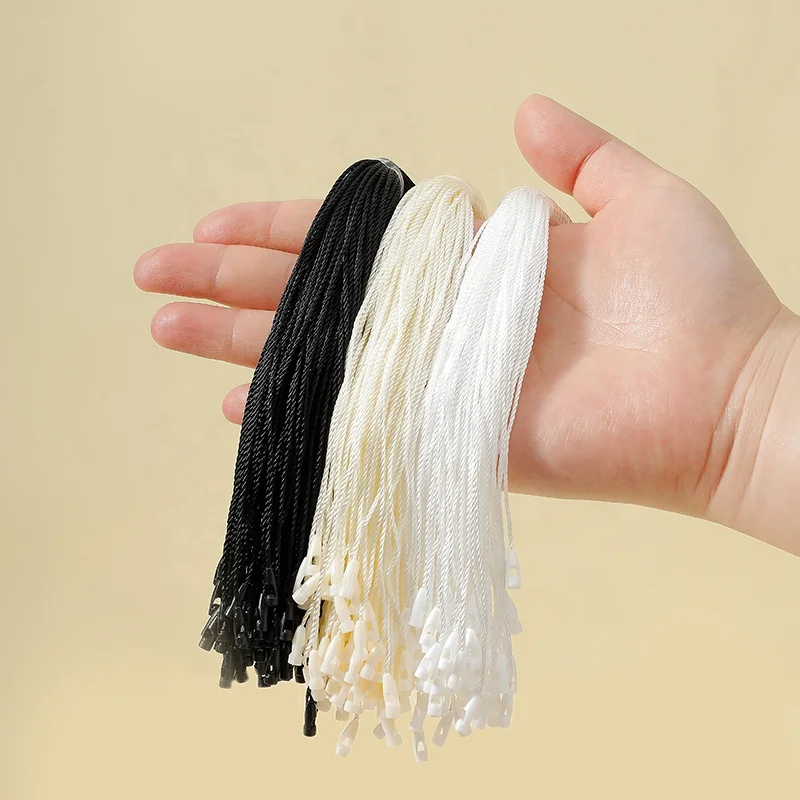 Wholesale Plastic Hang Tag String Thin Rope Fastener Natural Cord