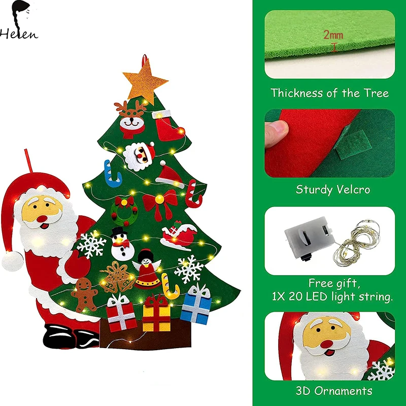 Felt Christmas Tree For Kids Wall