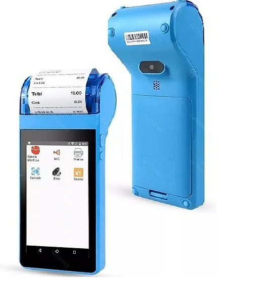 T2N Mobile Android POS Device Touch Screen Handheld Pos 58mm Thermal Printer 5 Inch 4G WIFI Barcode Point of Sale System