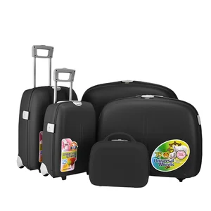 PP OEM 5 PCS Travel Carry on Luggage Sets Factory Wholesale Lock Luggage with Makeup Bag Durable Hardshell Suitcase on Sale