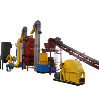 Biomass pellet processing equipment, one ton per hour wood pellet production line manufacturing plant