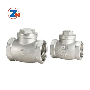 1/2in DN15 200WOG Screw Ends Stainless steel 304 CF8M Vertical Water Pipe Lift Type Check Valve