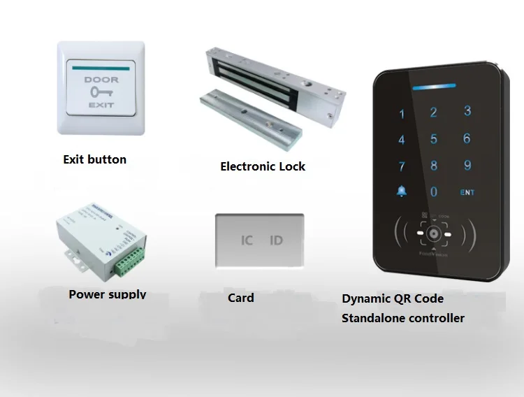 Dynamic QR Code Scanner Access Controller ABS Standalone Access Control Keypad Door Opening Access Control Equipment