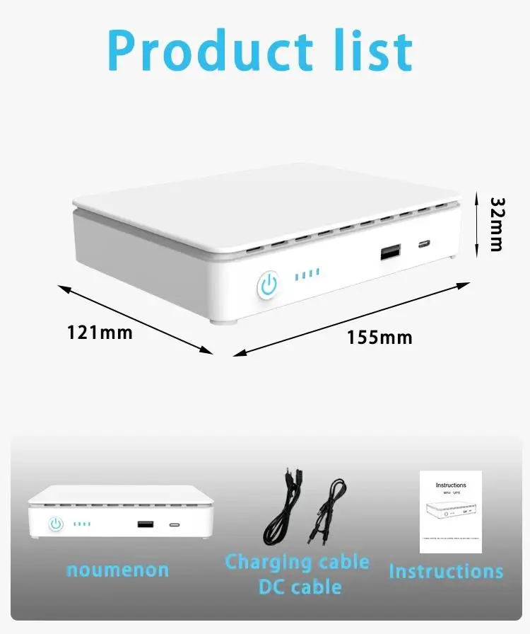  Mini UPS Para Router Y Modems 15600mAh Lithium Battery 12V 24V Mini Power Bank Mini UPS for Router and Modems