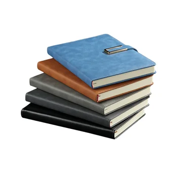 custom cheap hardback journal pu leather cover pocket diary a6 notebook for custom logo branding