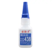 mainly used for bonding silicone rubber, nylon, TPU, PVC, PE  plastics Instant adhesive 438 glue