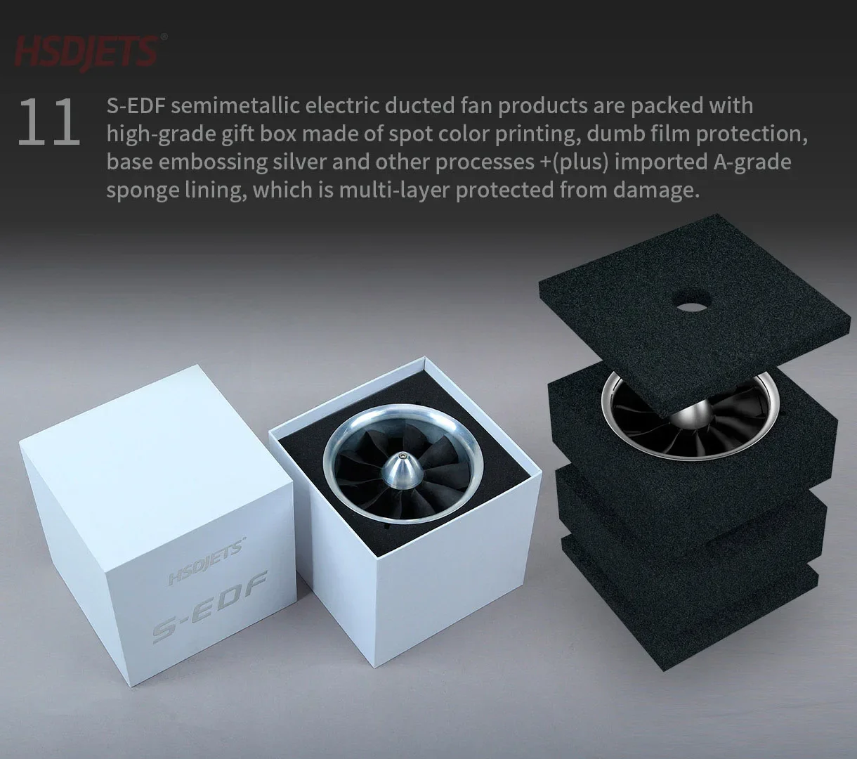 120mm EDF With 150A ESC Semimetallic-Electric Ducted Fan 12S 640KV 8.6kg Thrust for RC Airplane
