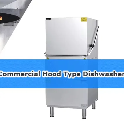 Commercial Kitchen Dishwasher with Automatic Motor Food-Grade Stainless Steel Hood Type for Restaurants Hotels New Condition