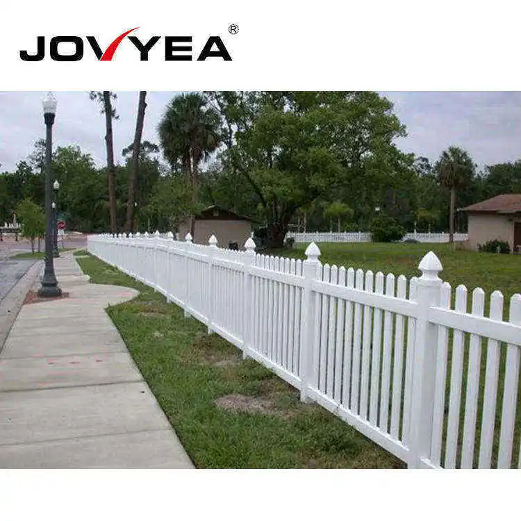 Economical DIY 4ft X 8ft PVC Customizable Plastic Vinyl Coated Garden PVC Picket Fence Fencing for House