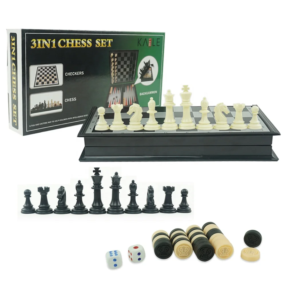  KAILE 10 Magnetic Chess Sets - 3 in 1 Travel Chess