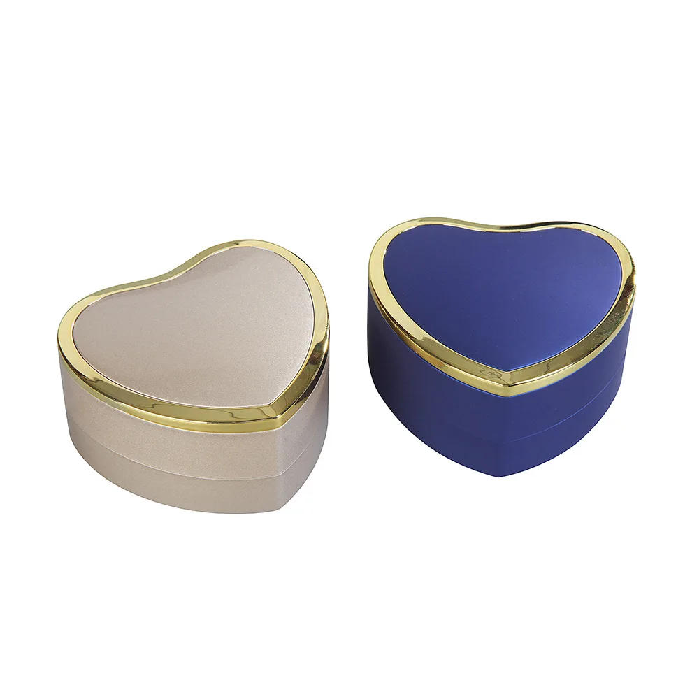 Luxury Elegant LED Light Rectangle Jewelry Box Square Pattern Leather Ring Necklace Packaging Premium Storage Solution
