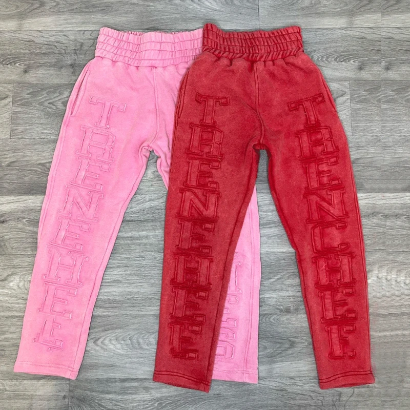 Custom Applique Embroidered Patches Jogging Sweatsuits Unisex Track