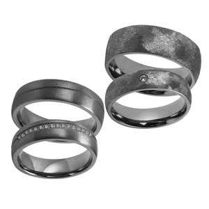 6mm 8mm Mix Brushed Luxury Eternity Natural Grey Men Wedding Tantalum Couple Mens Womens Rings