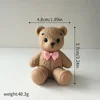 010-orso di peluche scuro-rosa