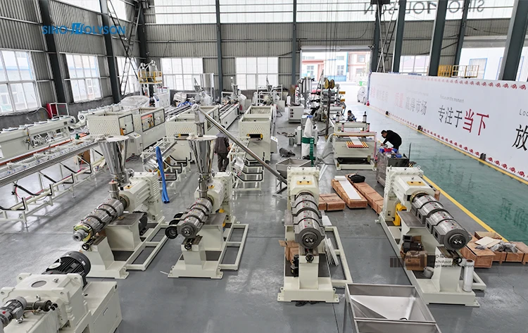 HSJZ-65/132 Conical Twin Screw Extruder Machine 37kw 150-250kg/hr