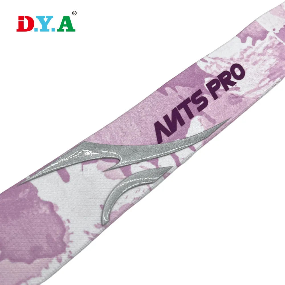 Anti Slip Silicone Custom Printed Elastic Bands Strap Printing Elastic Ribbon Woven Belt for Ski Goggles