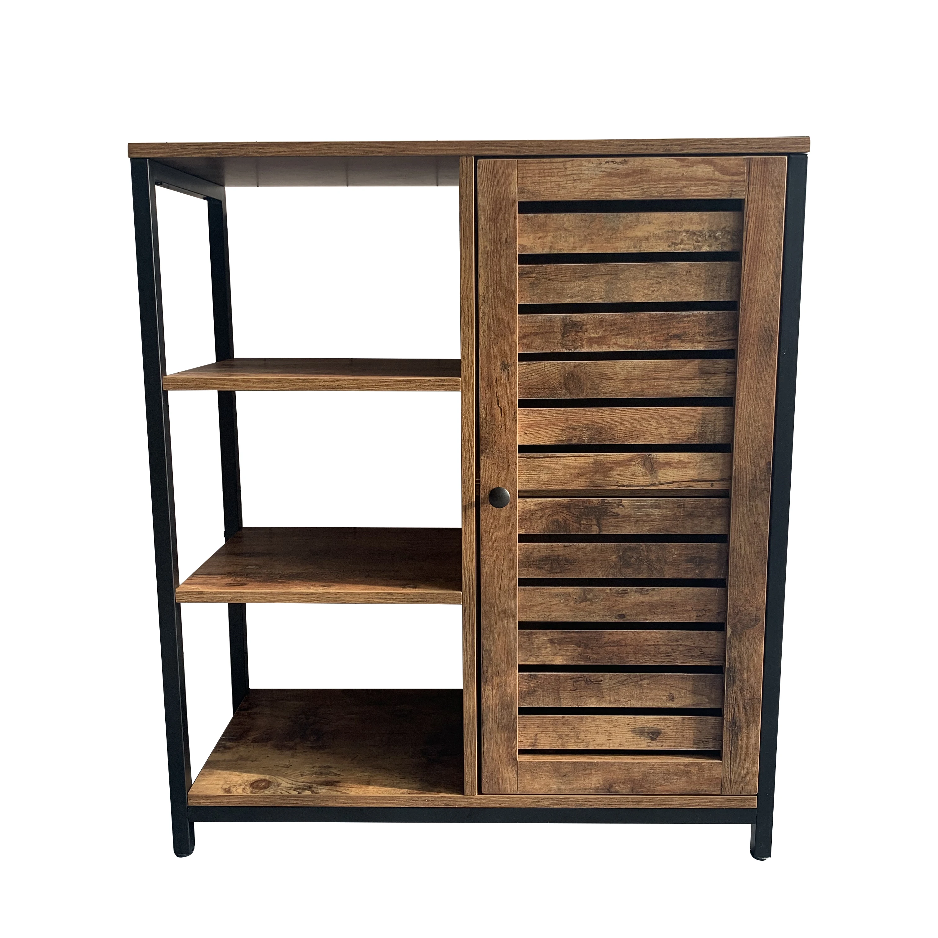 2020 new Industrial Rustic storage cabinet sideboard storage organizer with 3 tier shelf