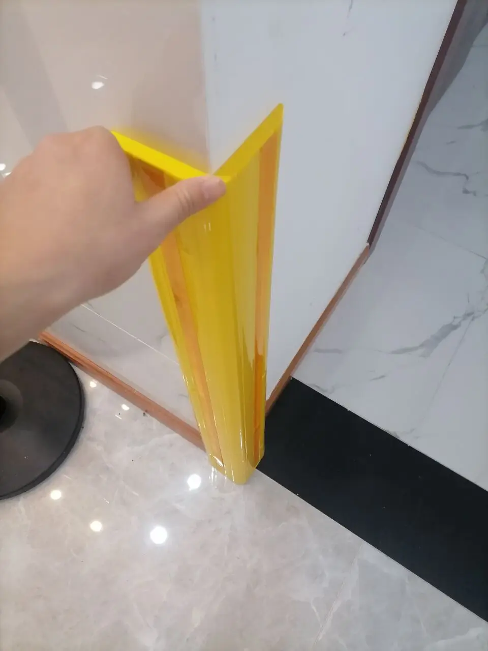 yellow plastic wall corner guard protector