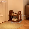 Simple brown shoe rack, two layers, 30cm long